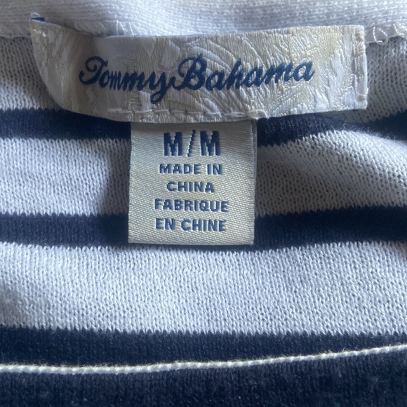 Tommy Bahama Let’s be Fronds Intarsia pullover, Color: Deep ocean Blue Size M - Picture 4 of 5